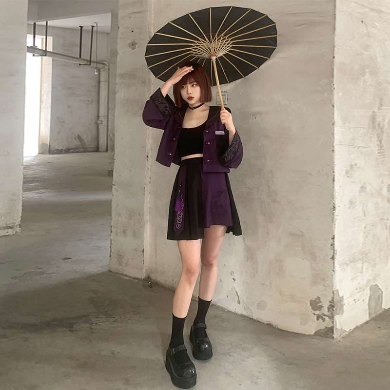セーラー服 パープル和風モダン
