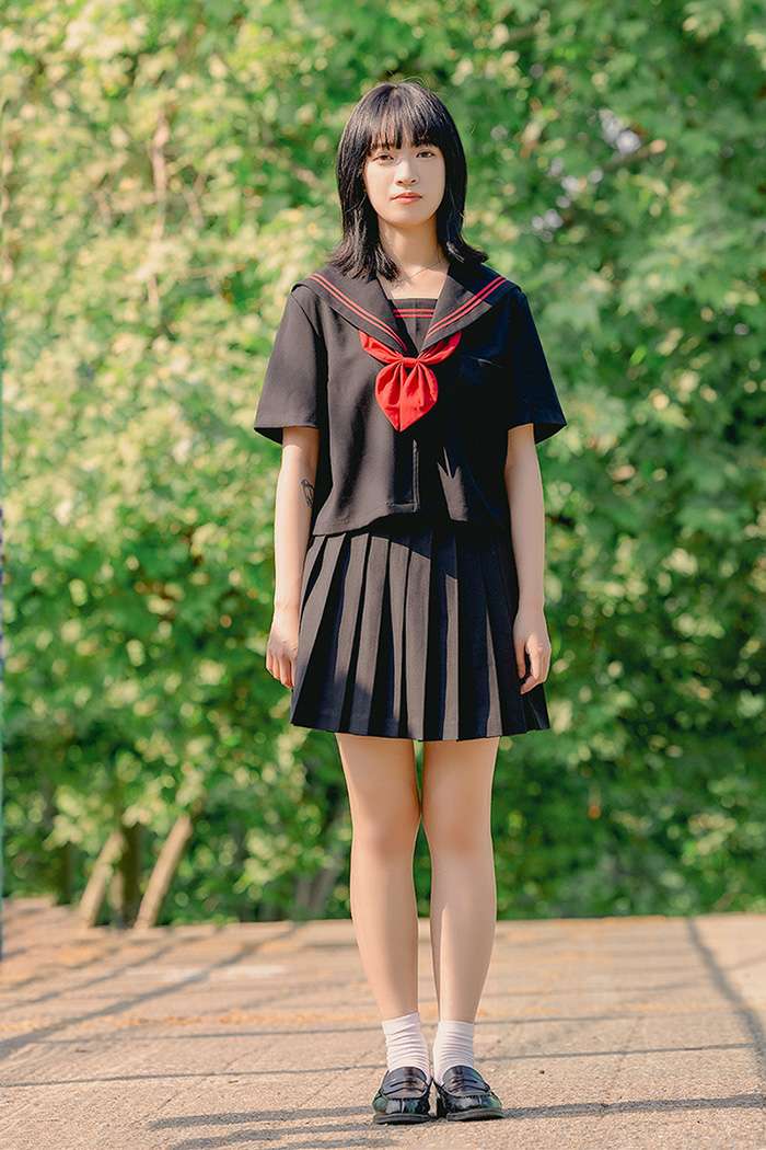 セーラー服 赤リボン 上下セット