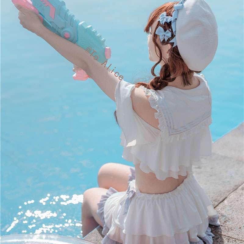 セーラー服 フリルたっぷりセーラー風水着セット