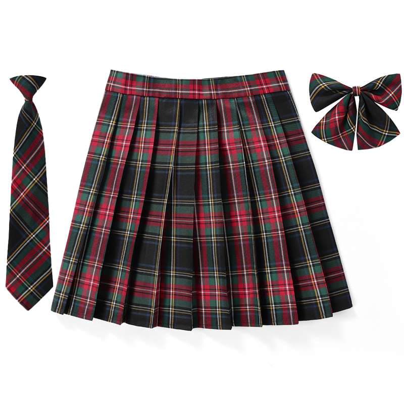 セーラー服 プリーツチェックスカート セット