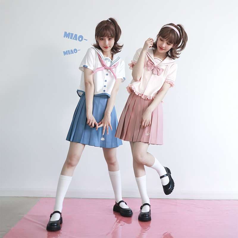 セーラー服 キュートな猫耳 ピンクスイート