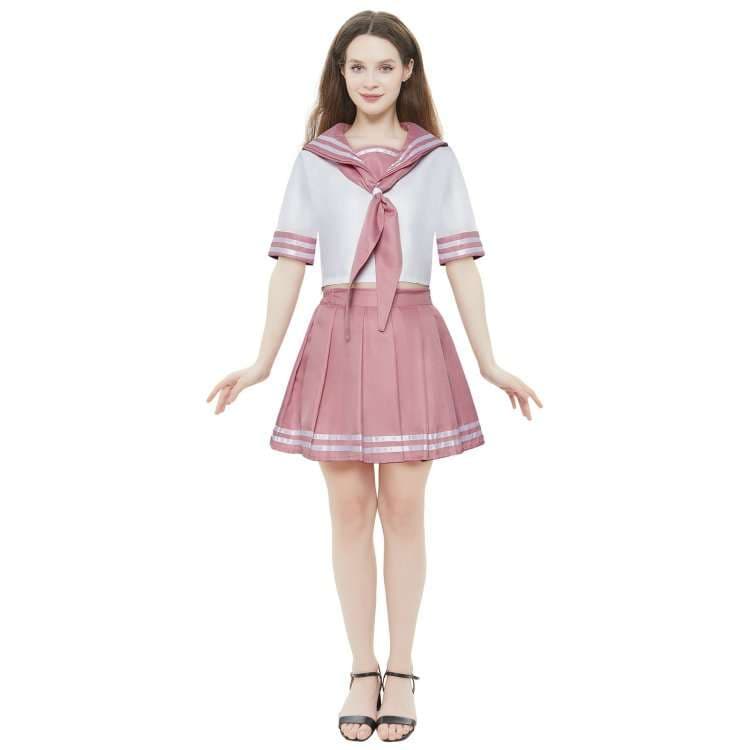 セーラー服 ピンクホワイト配色 コスプレ衣装