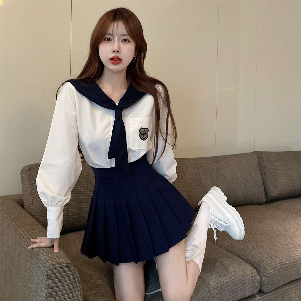 セーラー服 クラシックセーラー風学生服 長袖セット