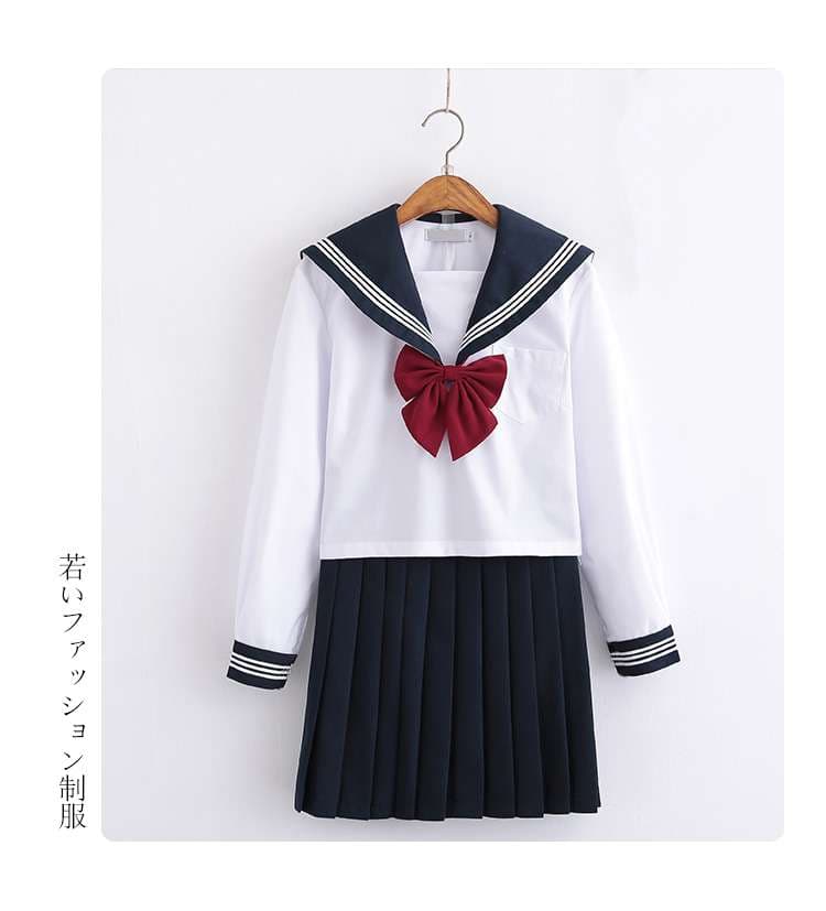 セーラー服 【大きいサイズ】女装 コスプレ 学園風 上下セット