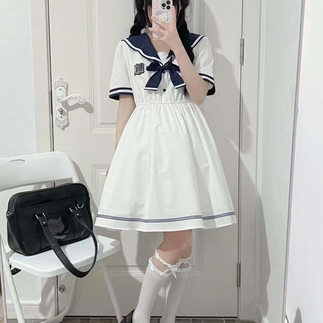 セーラー服 ナチュラルリボンセーラーワンピース