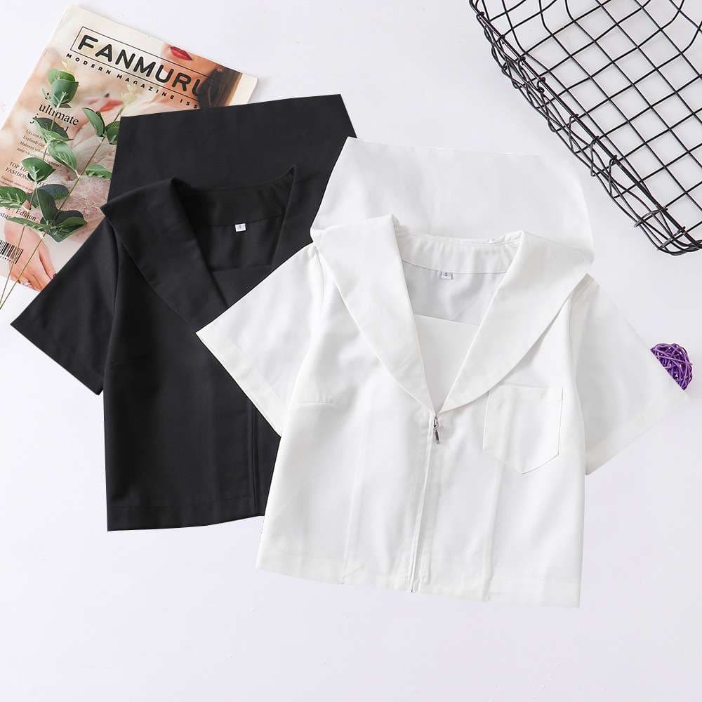 セーラー服 クラシックセーラーカラー ロングスリーブ制服トップス
