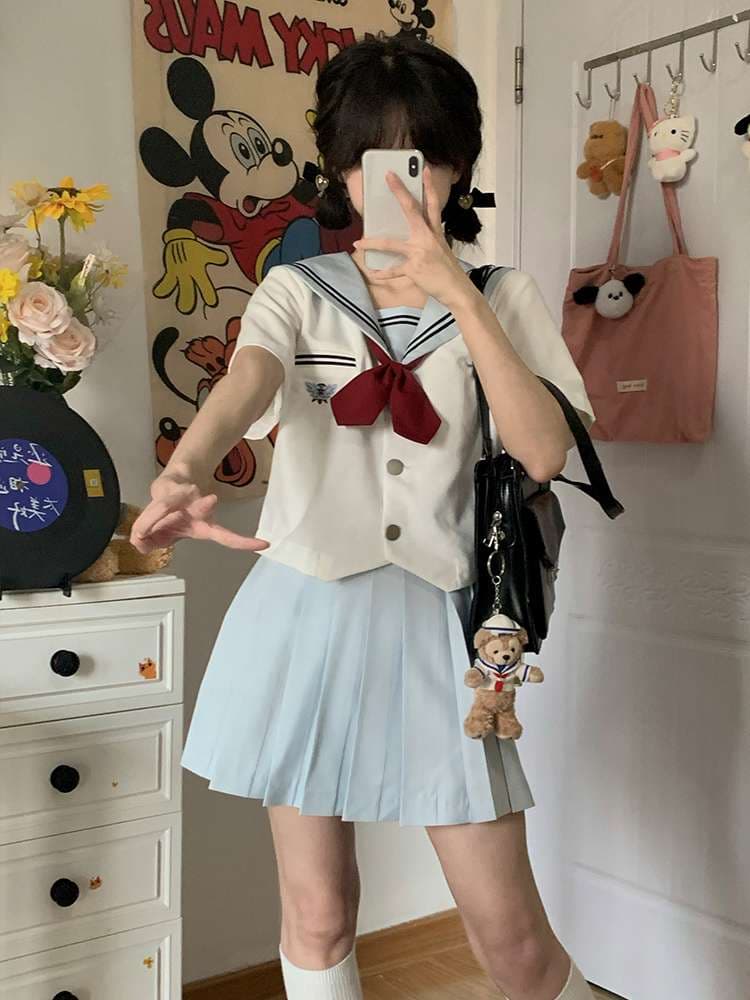 セーラー服 キュートなセーラー風ミニワンピース