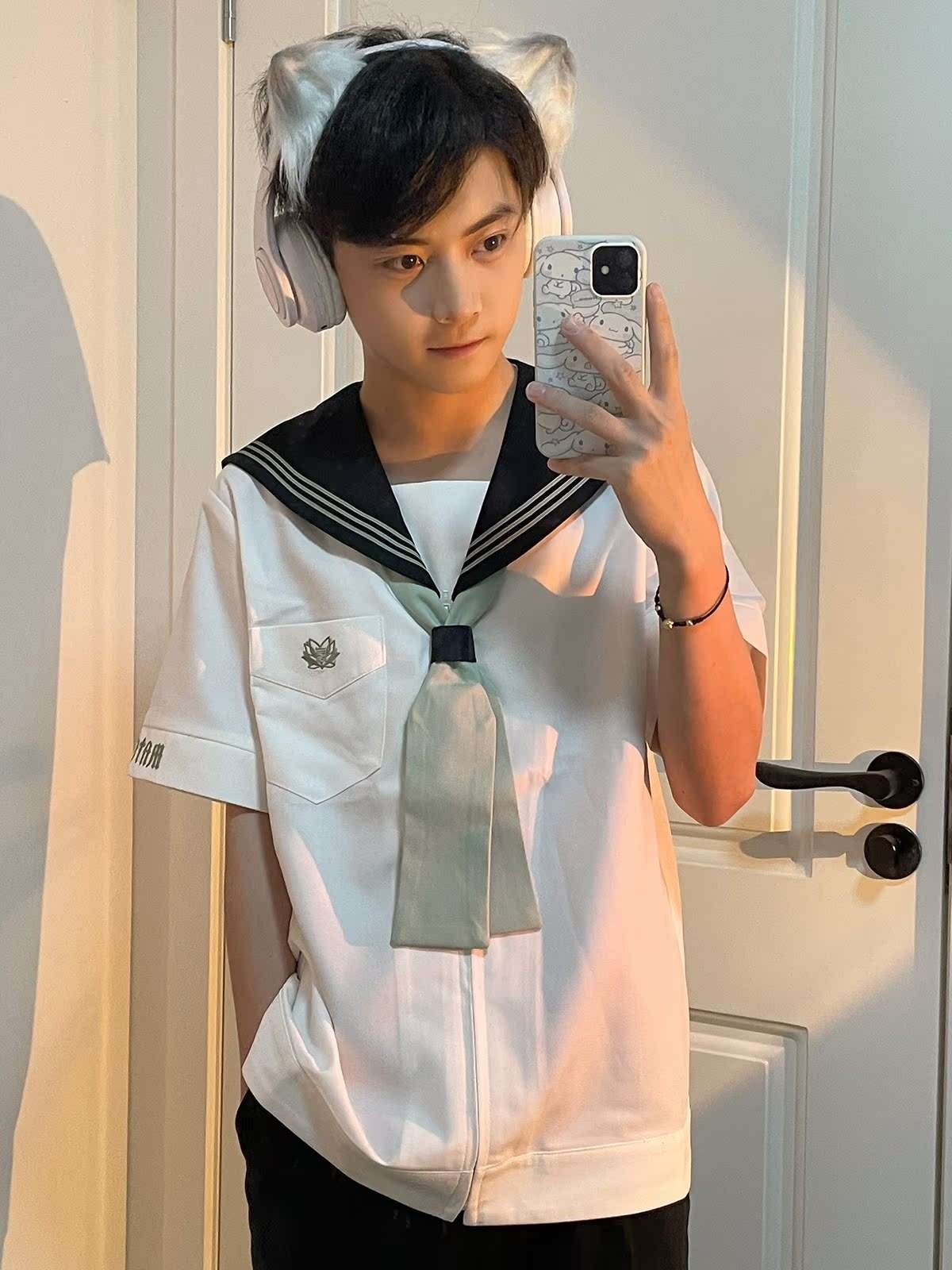 セーラー服 学生風メンズ 上下セット