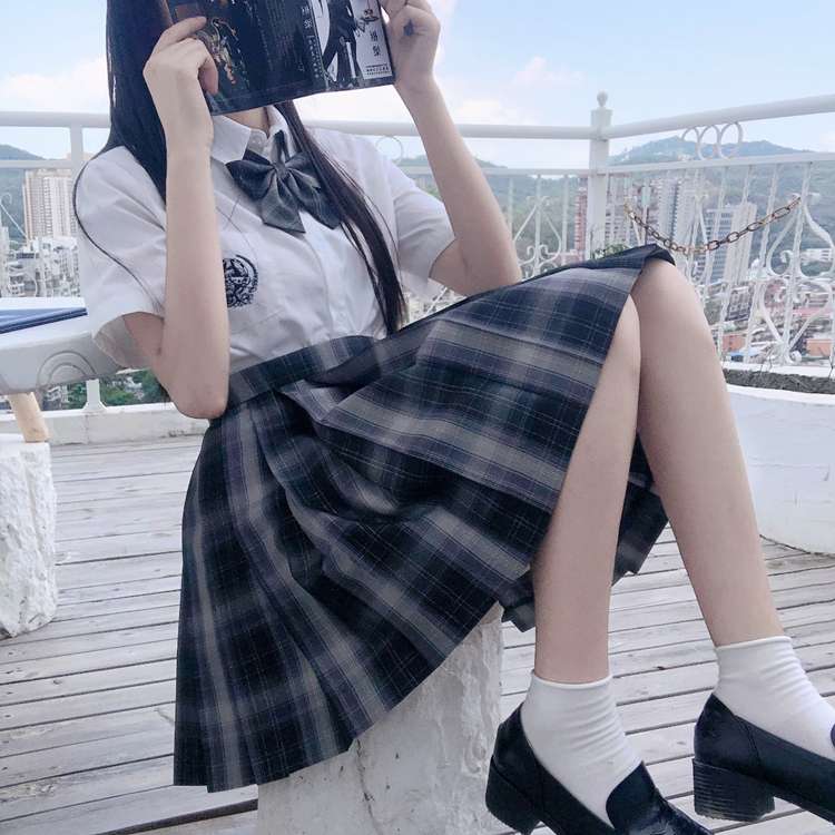 セーラー服 クラシックスタイル チェック柄スカート制服セット