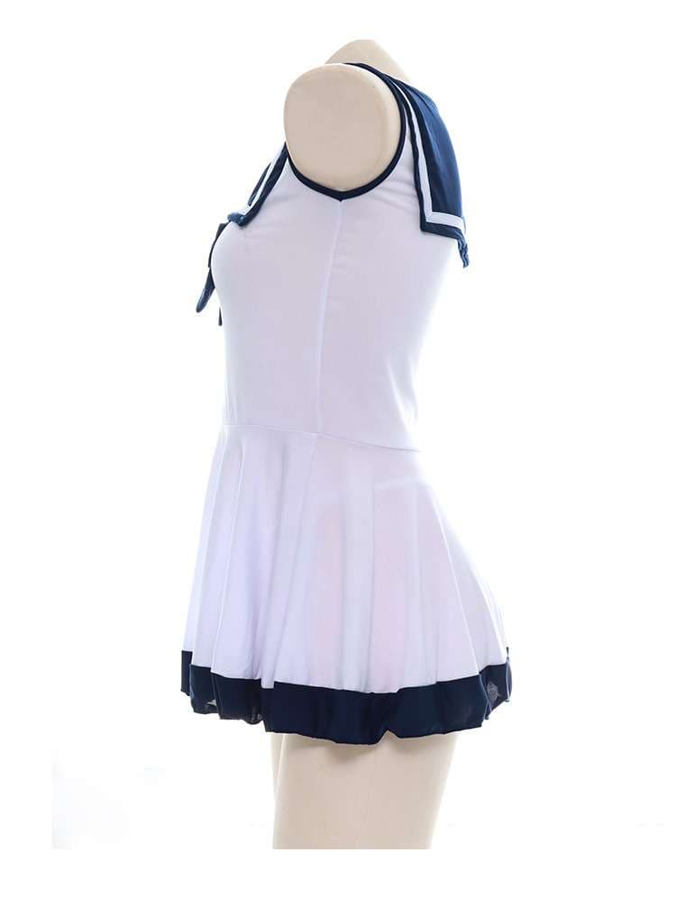 セーラー服 ネイビーセーラーカラー ミニワンピース
