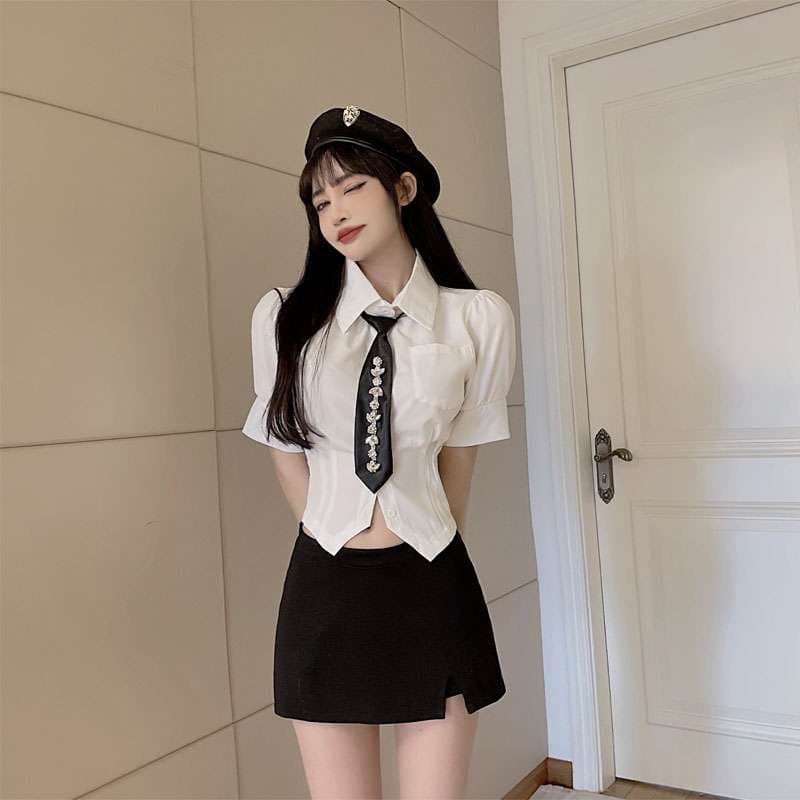セーラー服 セクシー制服風コスプレ 警官帽付き