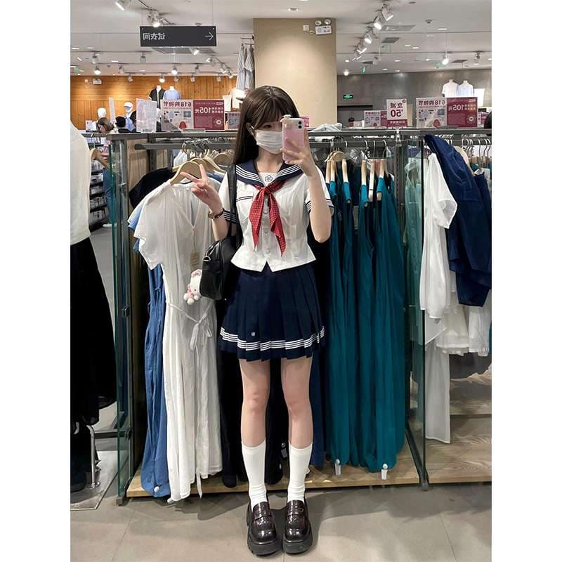 セーラー服 JK制服風セーラーブラウス