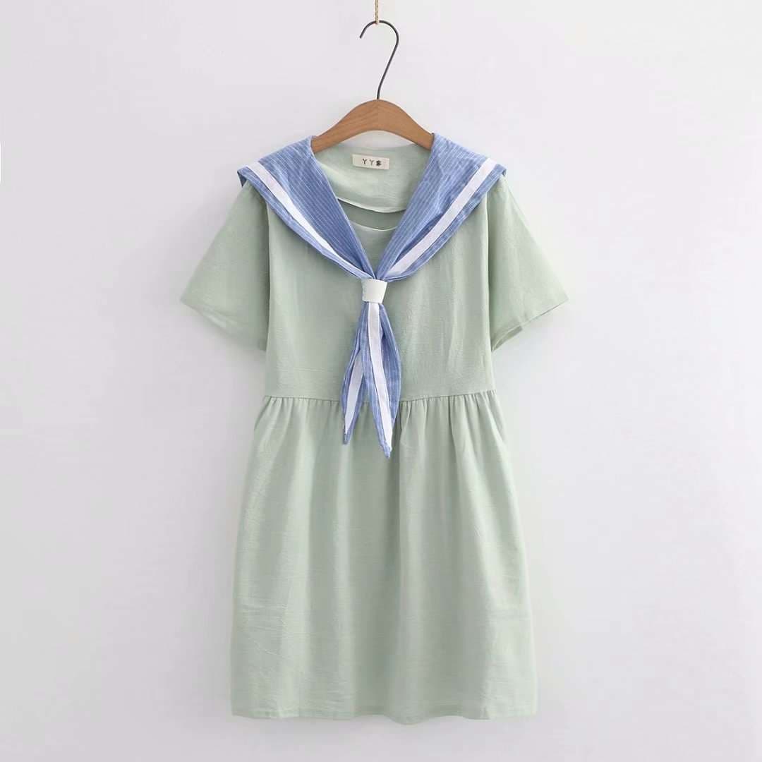 セーラー服 セーラーカラー ゆったりワンピース