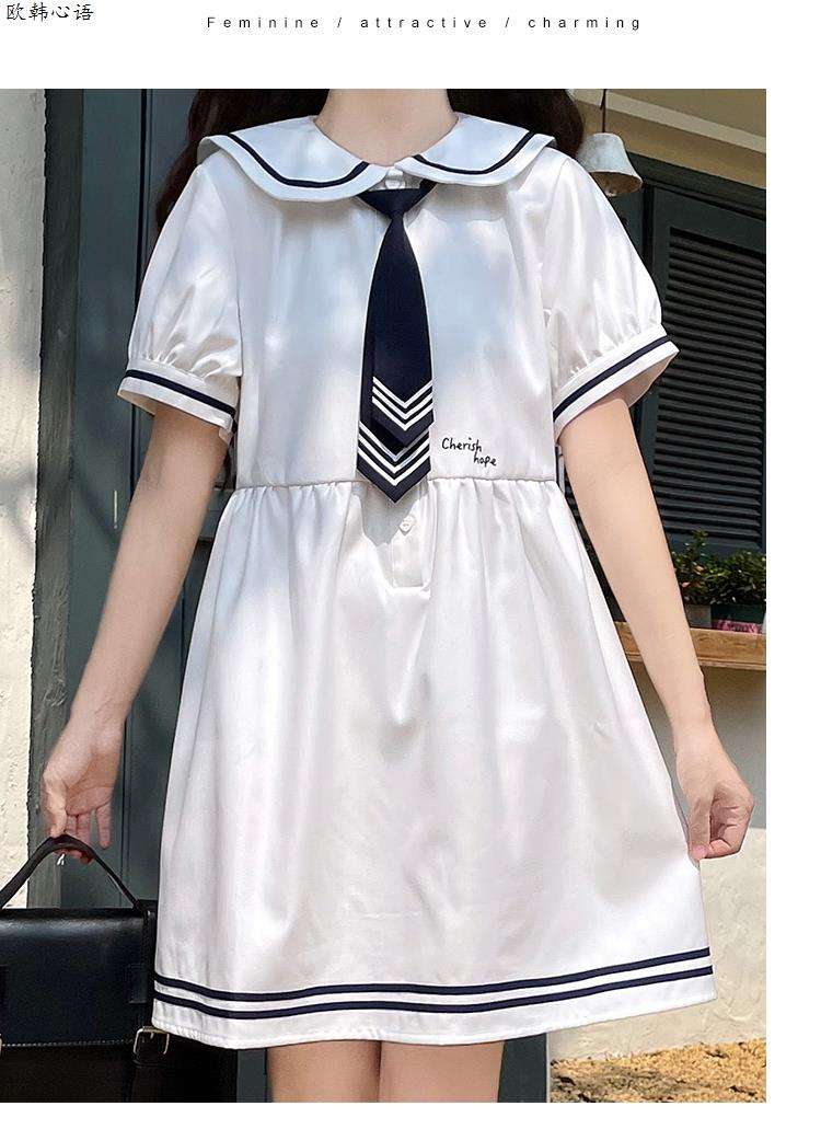 セーラー服 ネイビーセーラーカラー ワンピース