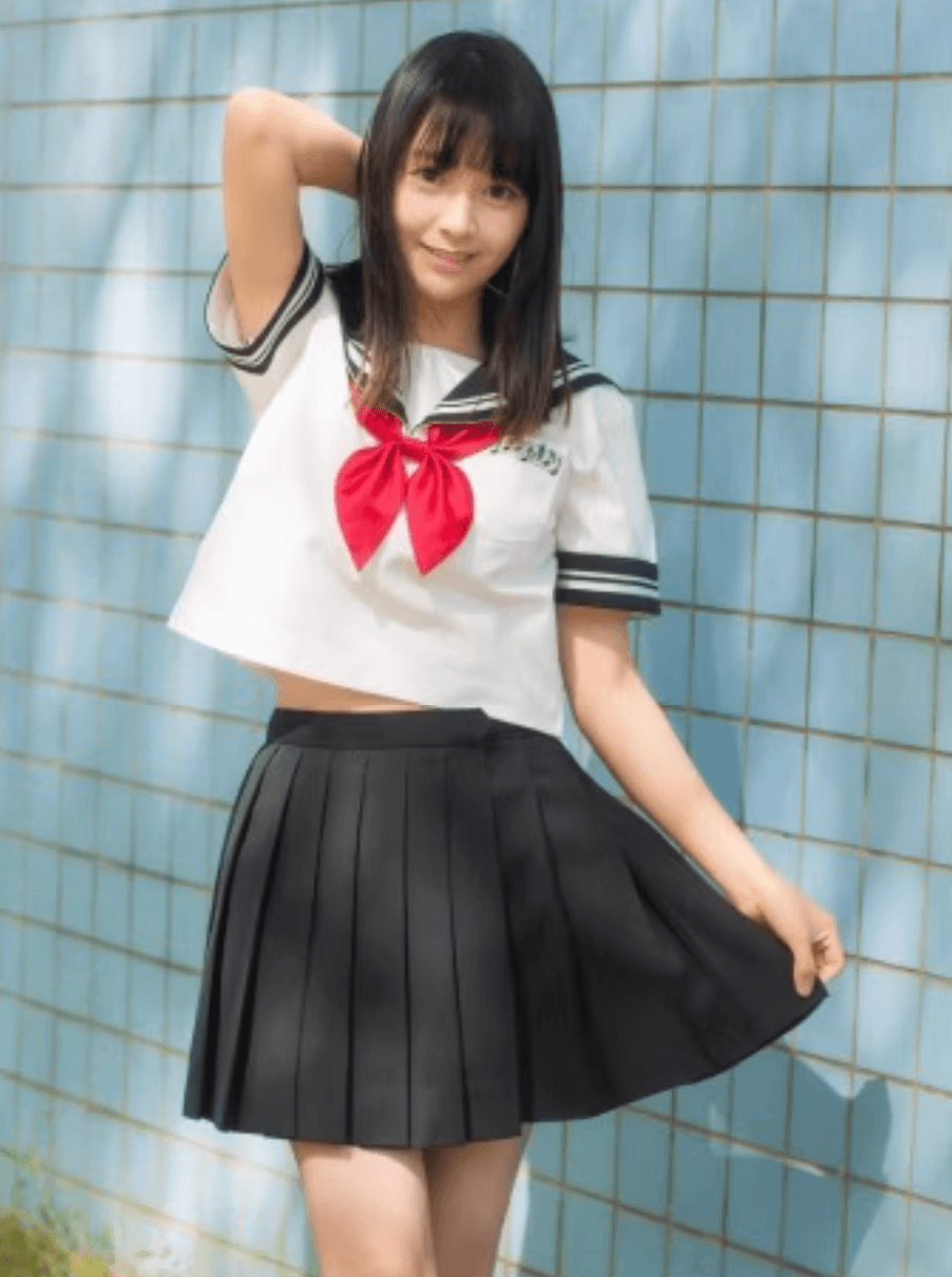 セーラー服 クラシック黒プリーツスカート 風