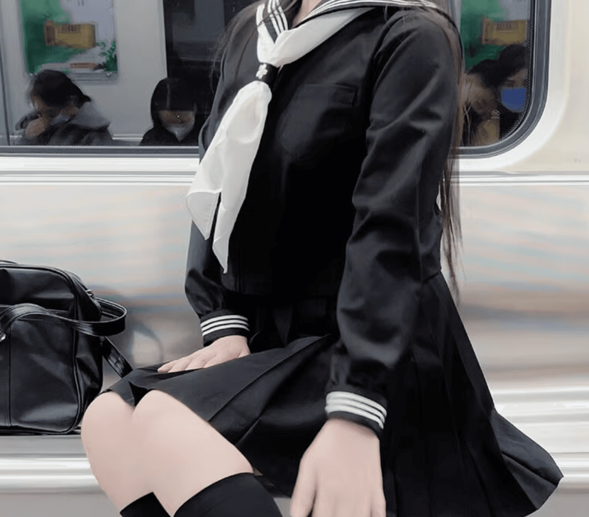 セーラー服 黒 スタイル 学生制服セット