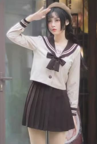 セーラー服 本格 学生 レトロな雰囲気を演出