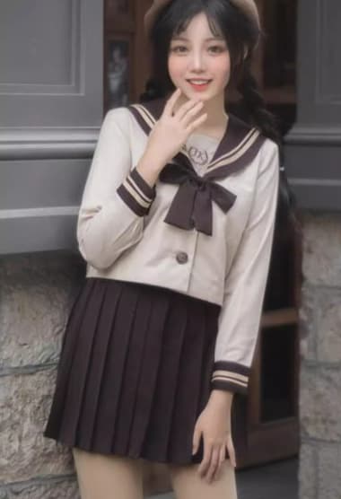 セーラー服 本格 学生 レトロな雰囲気を演出