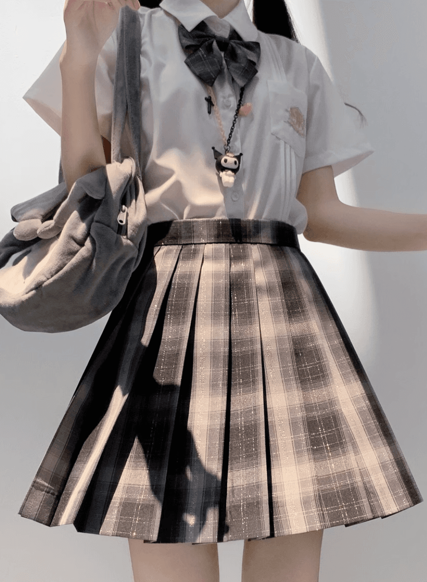 セーラー服 クラシックチェック柄プリーツスカート制服セット
