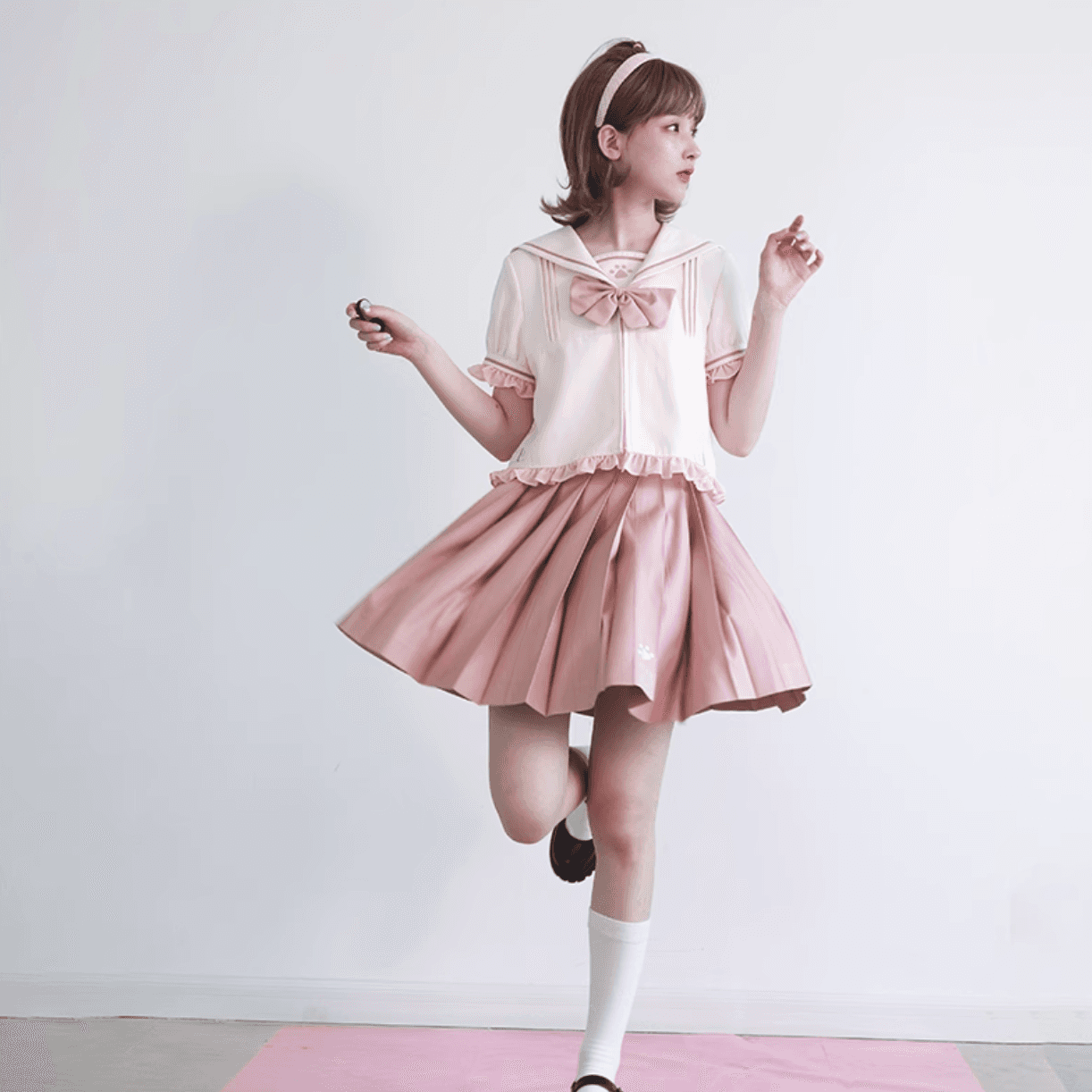 セーラー服 キュートな猫耳 ピンクスイート