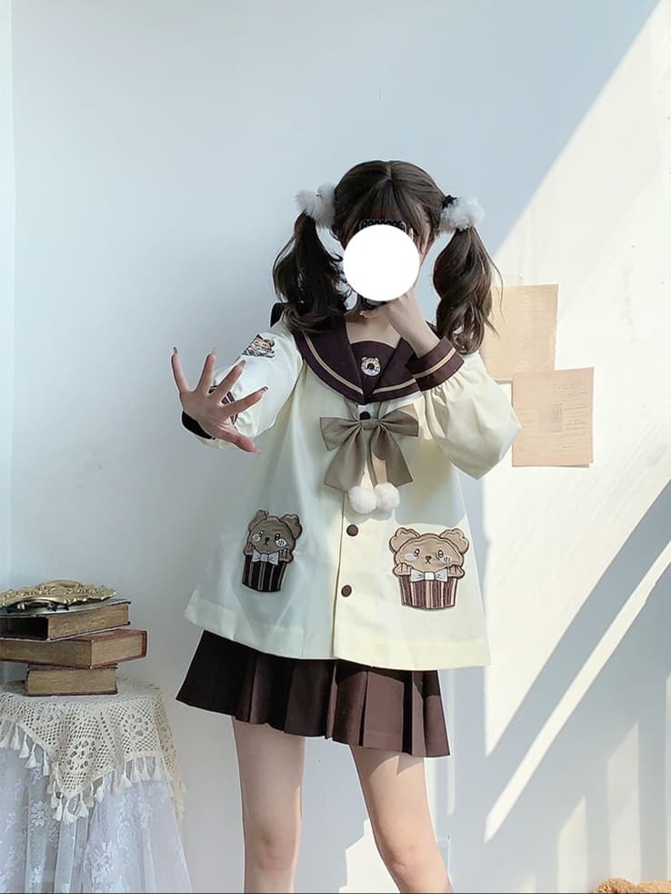 セーラー服 くまちゃんカップケーキ