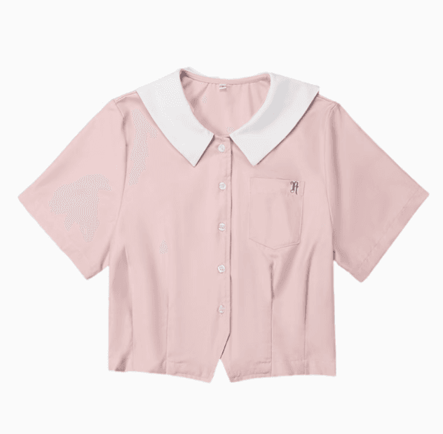 セーラー服 桜色セーラーブラウス&プリーツスカートセット