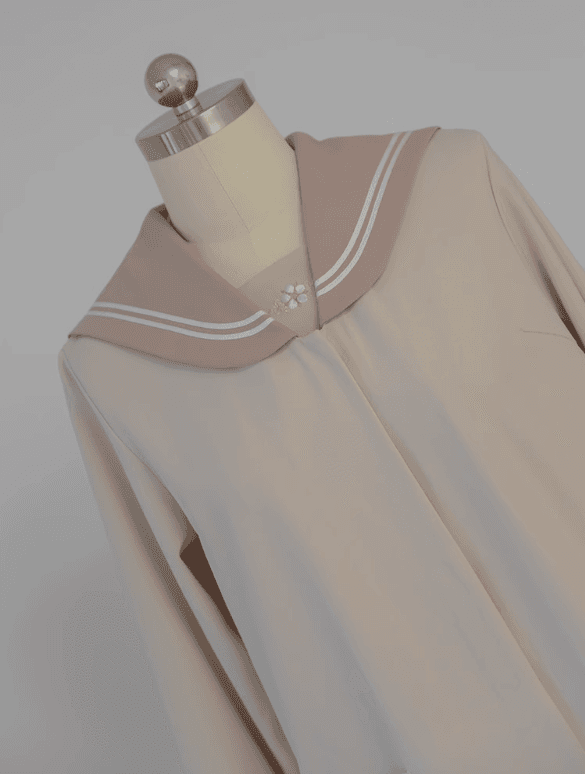 セーラー服 淡いピンクの優雅なセーラーカラー制服