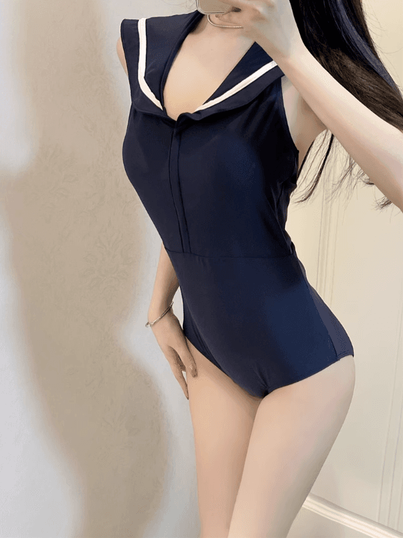 セーラー服 ネイビーブルー 水着ドレス
