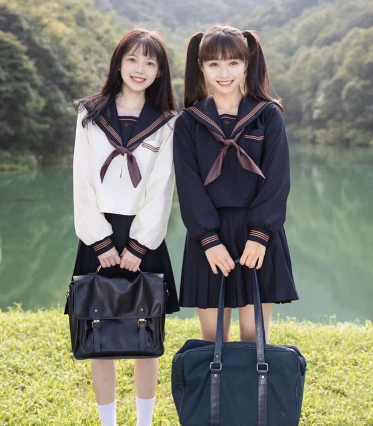 セーラー服 レトロ風セーラーカラー ニットカーディガン