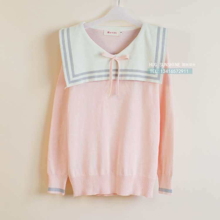 セーラー服 セーラー風ニットカーディガン マリンスタイル