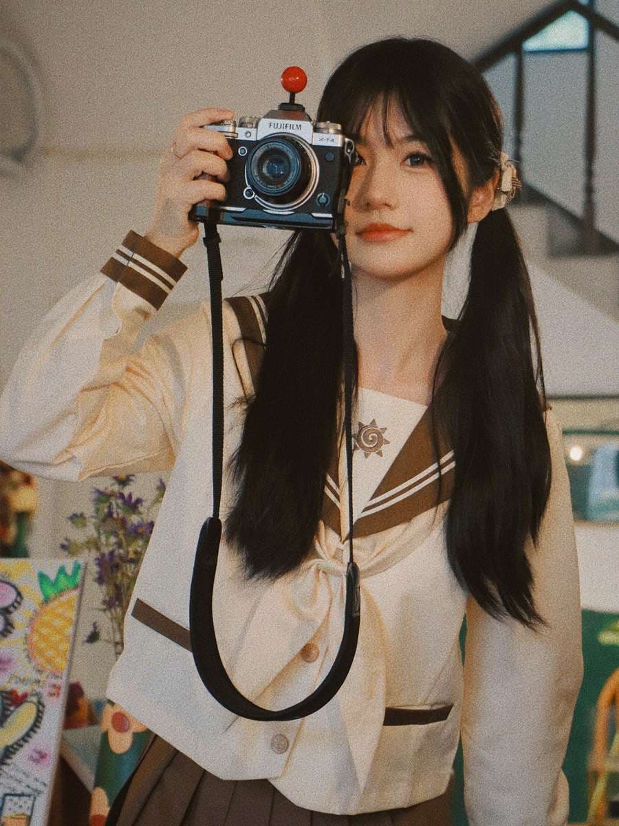 セーラー服 レトロ風デザイン学生 上下セット