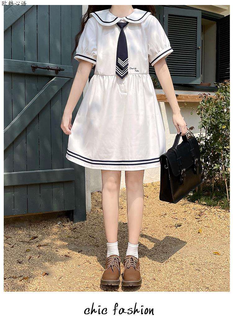 セーラー服 ネイビーセーラーカラー ワンピース
