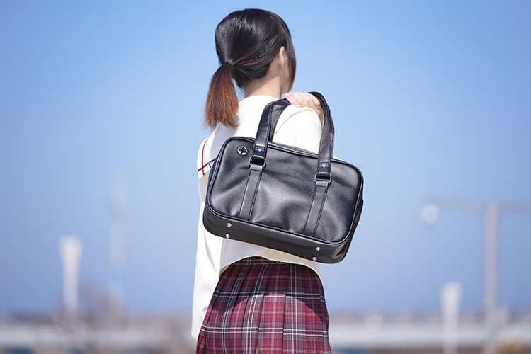 セーラー服 学生風ショルダーバッグ クラシック風レザー調