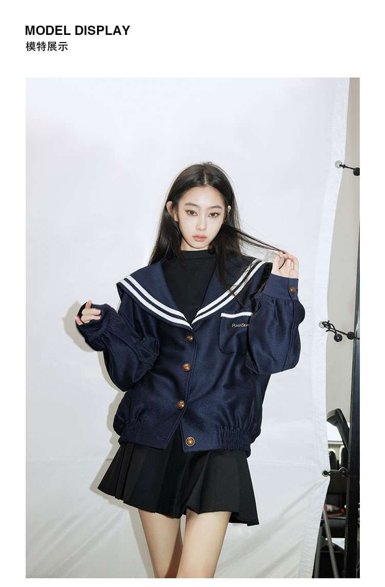 セーラー服 風オーバーサイズジャケット