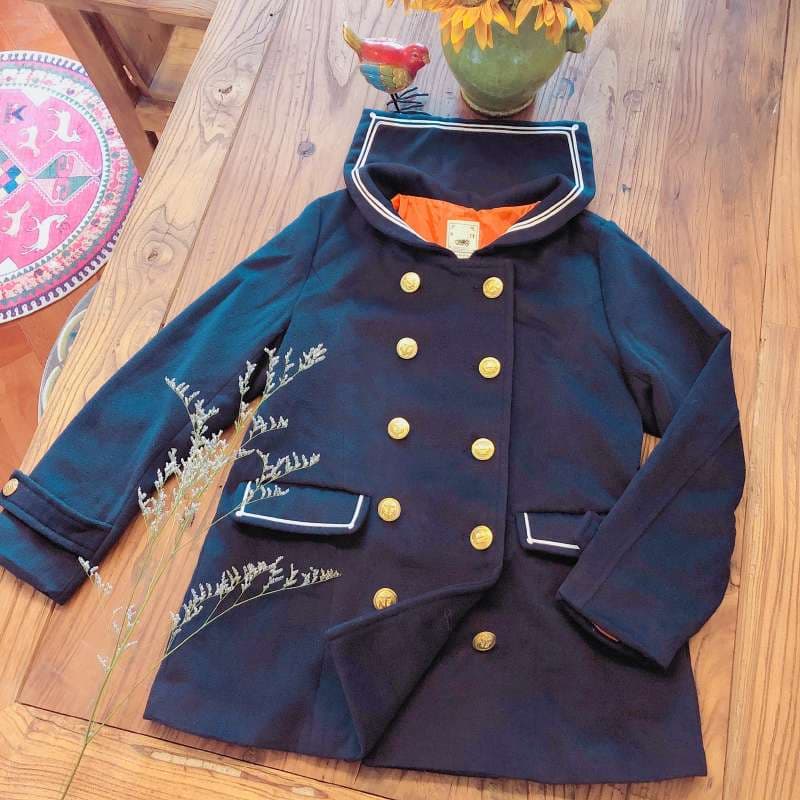 セーラー服 ヴィンテージ風マリンスタイルダブルブレストジャケット