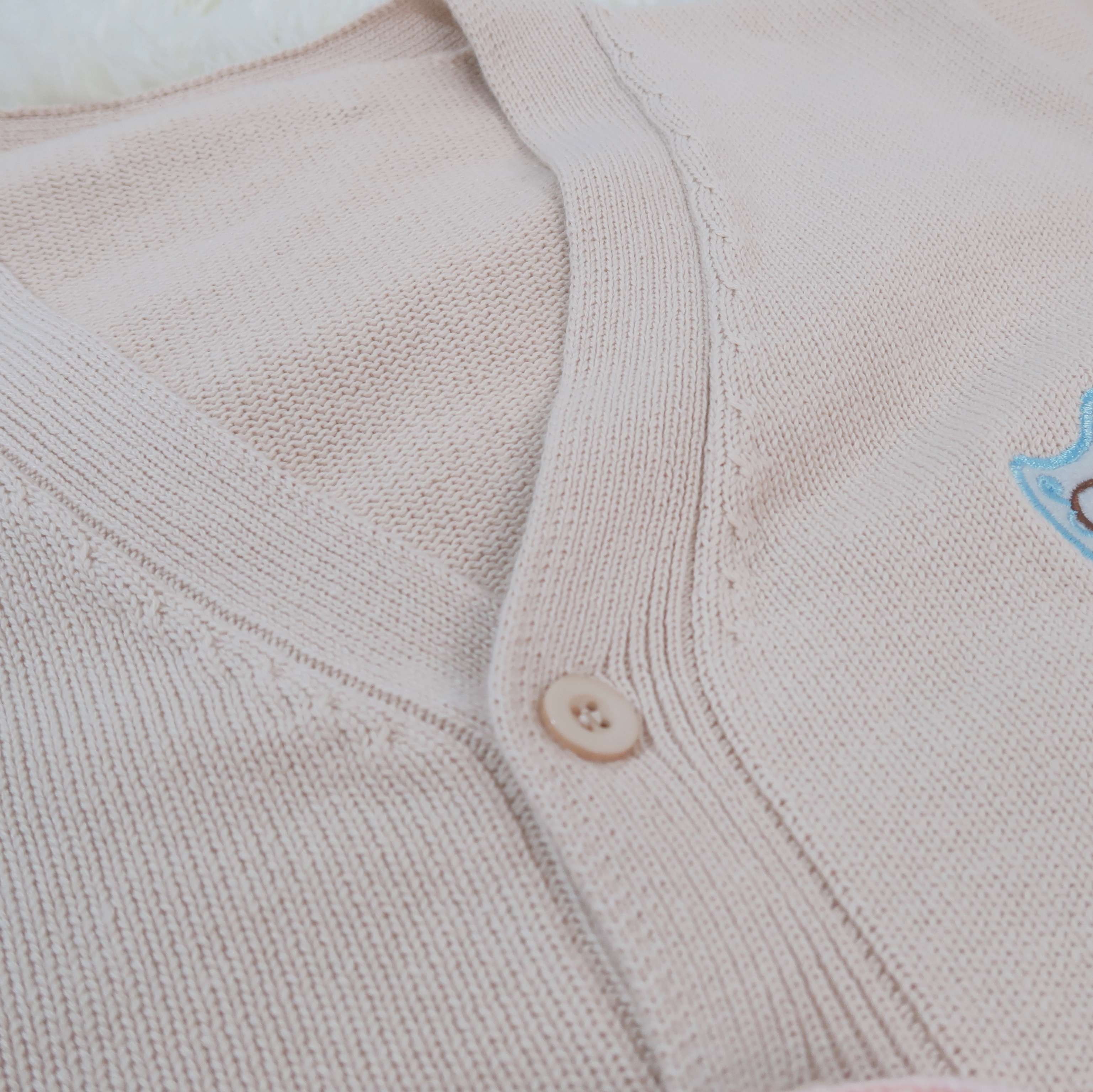 セーラー服 パステルカラー犬刺繍入りカーディガン