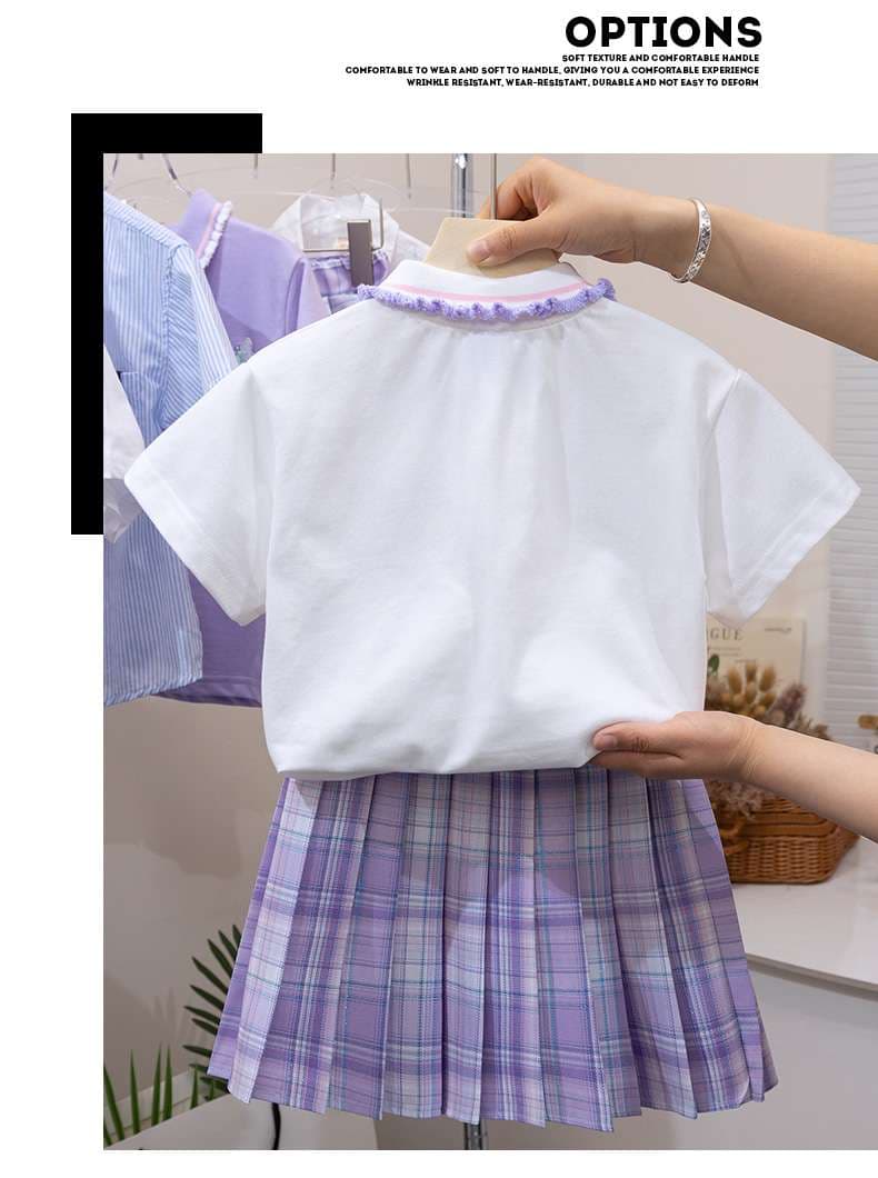 セーラー服 パステルカラーのキュートな子供用セーラー風制服セット