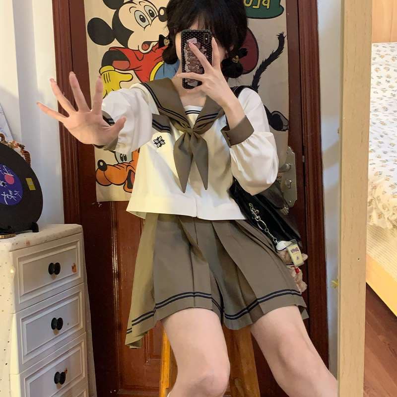セーラー服 レトロ風 コスプレ3点セット