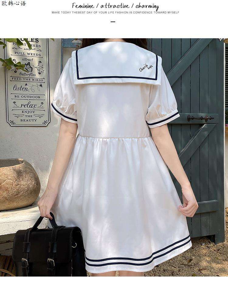 セーラー服 ネイビーセーラーカラー ワンピース
