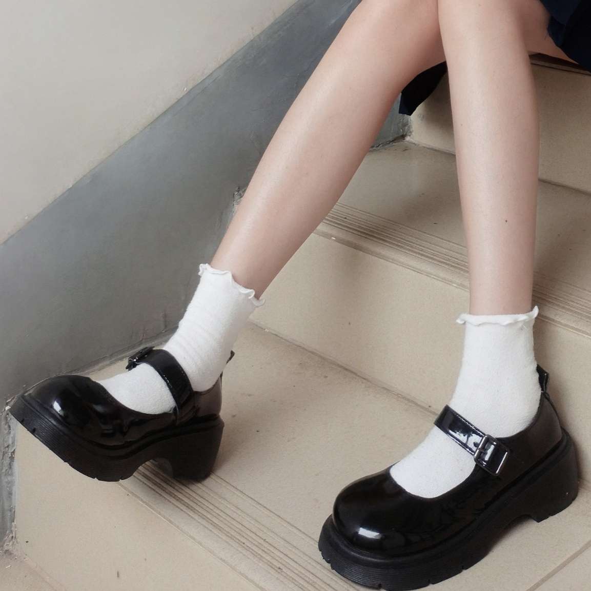 セーラー服 クラシックメリージェーンシューズ セーラールック