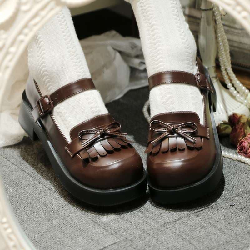 セーラー服 セーラーリボン付きメリージェーンシューズ