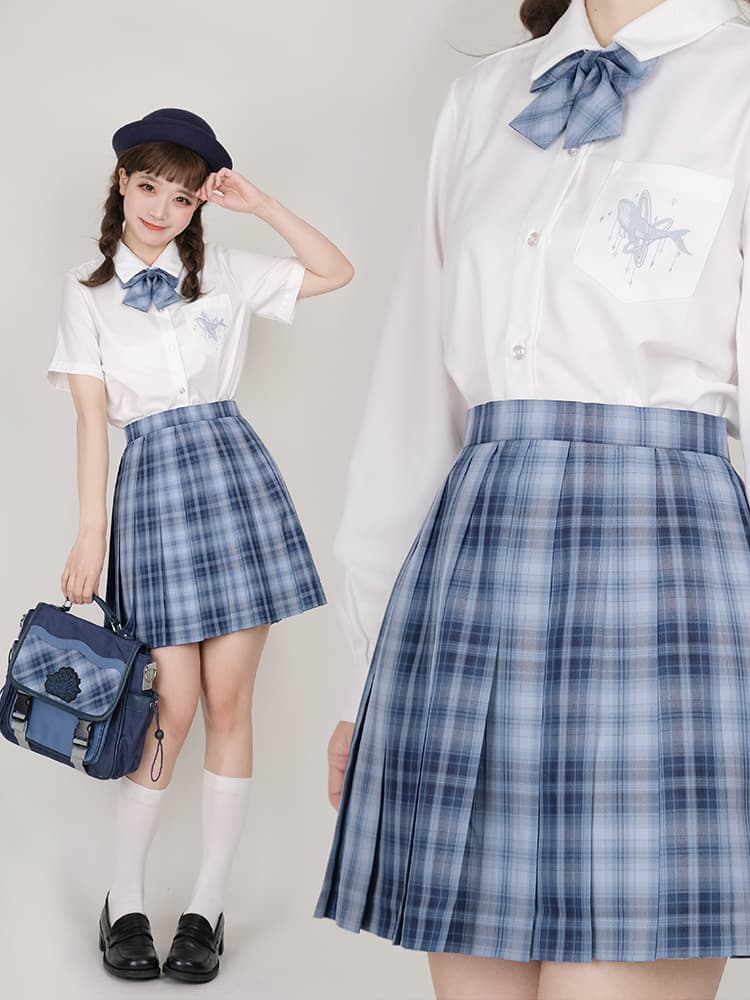セーラー服 清楚系学園風セーラー襟長袖ブラウス