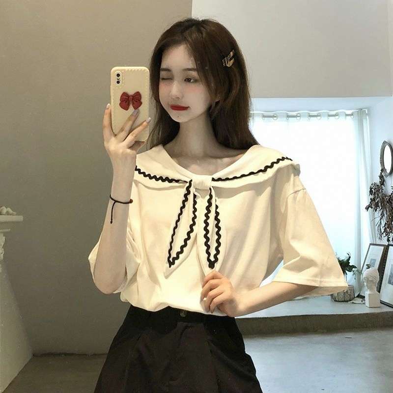 セーラー服 セーラーカラー リボンデザイン トップス