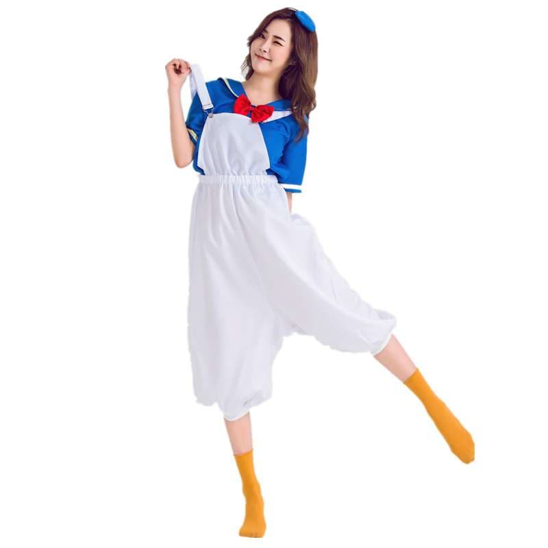セーラー服 ディズニー風セーラーカラー オーバーオール風ワンピース