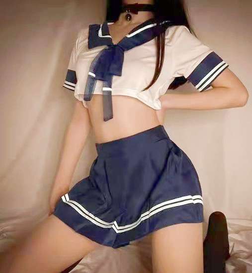 セーラー服 セーラー風制服 紺×白 ツーピースセット