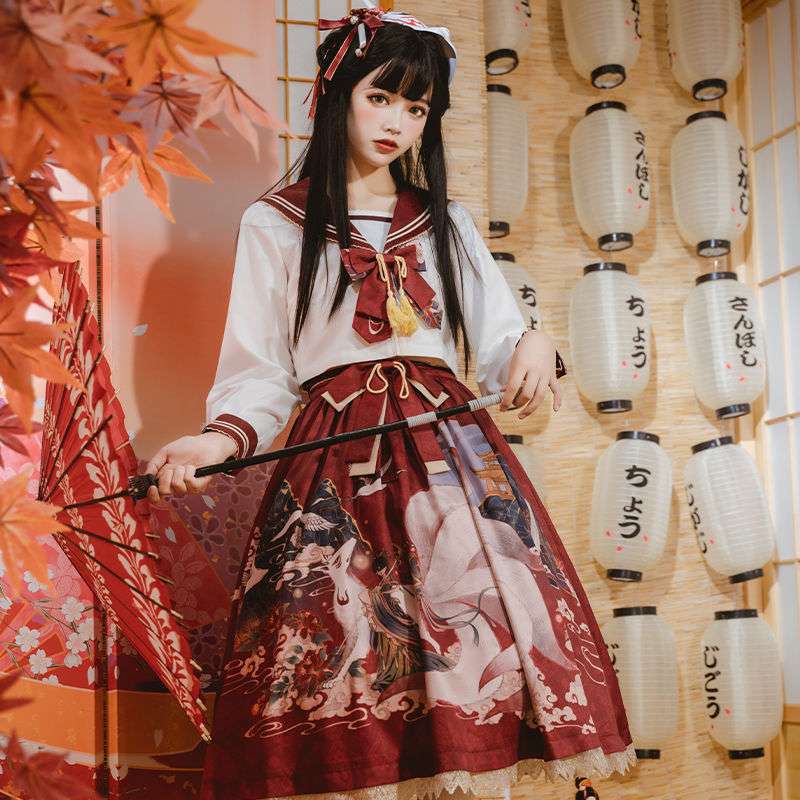 セーラー服 和風 風ロリータワンピース
