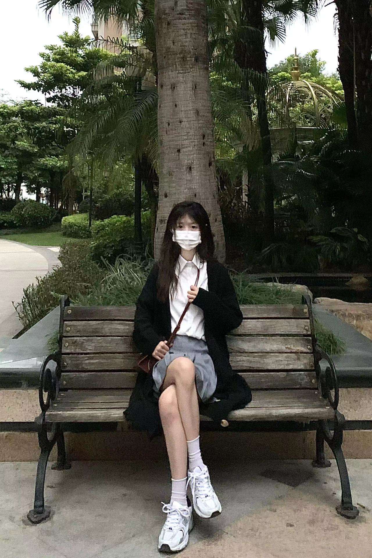 セーラー服 ミドル丈膝上ニットカーディガン