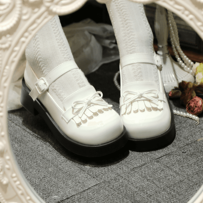 セーラー服 セーラーリボン付きストラップシューズ