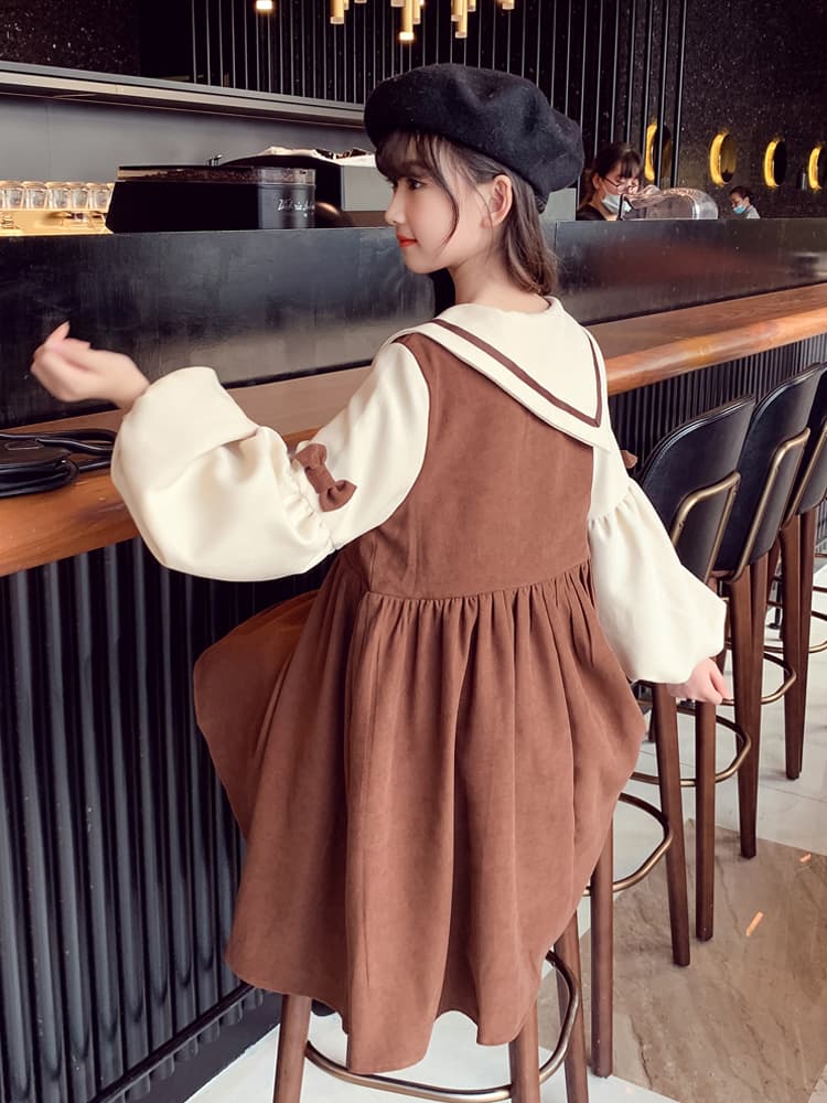 セーラー服 茶色ワンピース