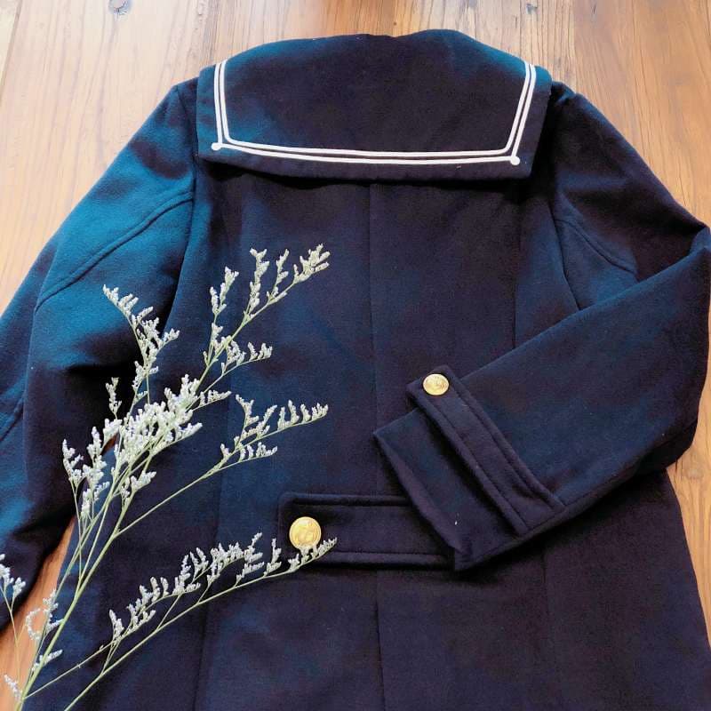 セーラー服 ヴィンテージ風マリンスタイルダブルブレストジャケット